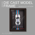 1:32 Sports Car Model 3D Photo Frame Alloy Metal Diecast Auto Simulation Racing Gift Decoration Pull Back Home Wall Ornament Boy