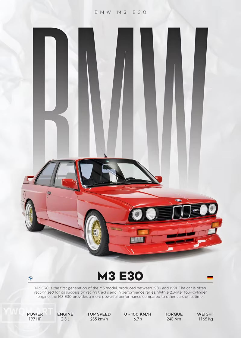 Black Famous Cars Competition Poster Picture Mural Modern Canvas Painting Wall Art Home Decoration Print for Living Room Decor